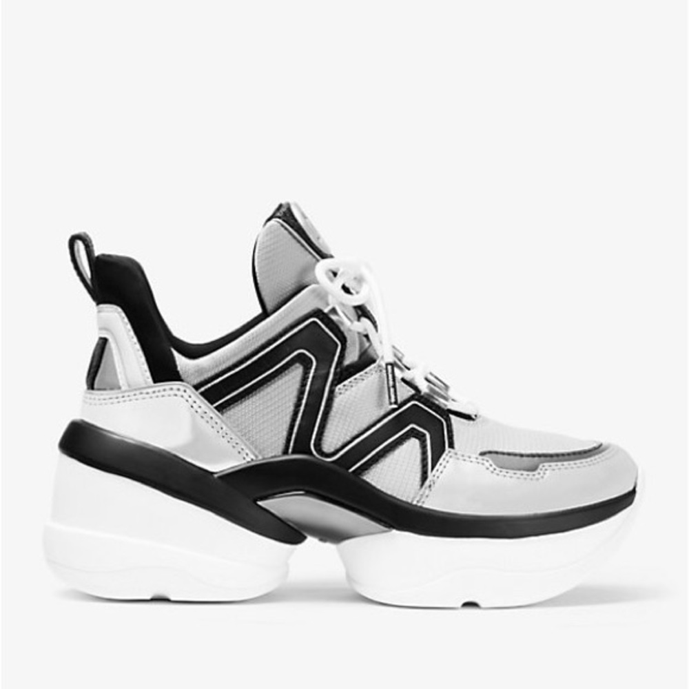 Michael Kors Olympia Black & Silver Sneakers